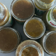 jarred salsa verde open on countertop